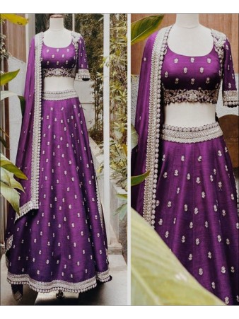 Purple color Jalpari Silk Lehenga Choli
