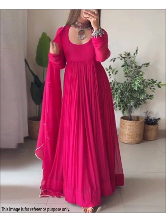 Pink Coloured Georgette Gown