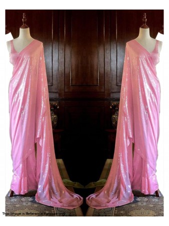 RE - Fabulous Baby Pink Georgette Saree