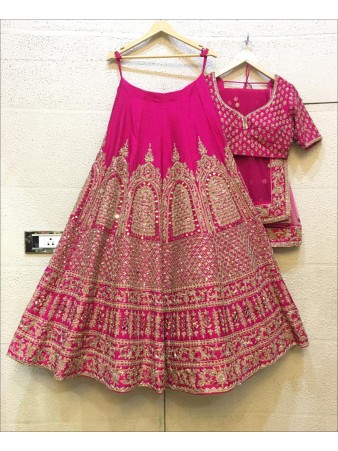 RE - Party wear zari embroidered Pink Lehenga Choli
